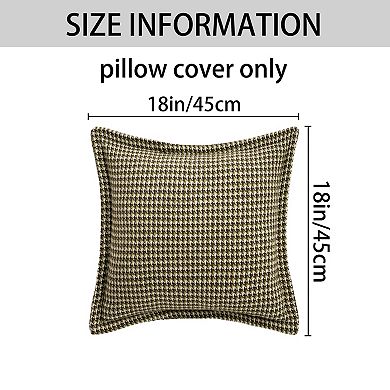 Set of 2 Throw Pillow Covers Houndstooth Decorative Cushion Cover Soft Cozy Pillow Cases for Sofa