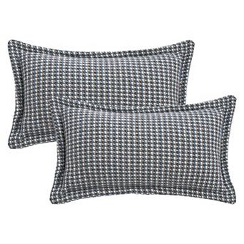 Set of 2 Throw Pillow Covers Houndstooth Decorative Cushion Cover Soft Cozy Pillow Cases for Sofa