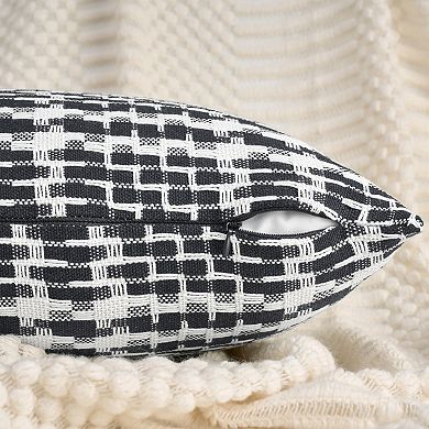 Pack of 2 Decorative Throw Pillow Covers Weaving Style Soft Cushion Case for Couch 12X20/18X18 Inch