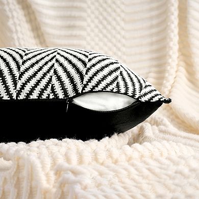 Pack of 2 Soft Decorative Throw Pillow Covers Striped Modern Neutral Pillowcases 18X18 Inch