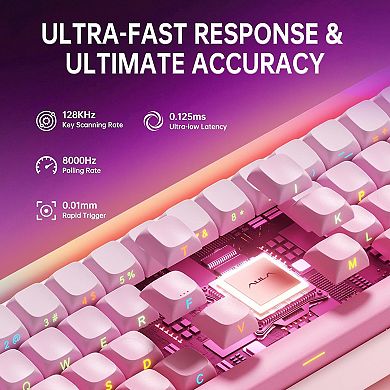 AULA Hero68 HE 60-Key Wired Hall Effect, Gaming, RGB, Rapid Trigger & Response, Adjustable Actuation