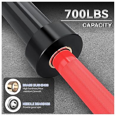 7FT Olympic Barbell, Weight Bar For Weightlifting and Powerlifting 45lb