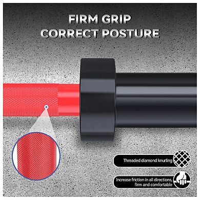 7FT Olympic Barbell, Weight Bar For Weightlifting and Powerlifting 45lb