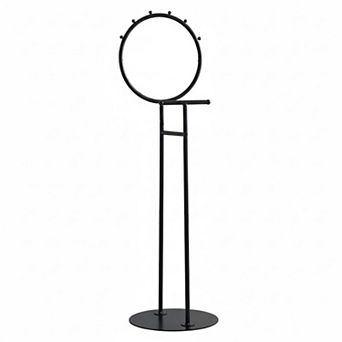 Kings Brand Furniture Cheska Suit Valet Stand with Circular Frame Perfect for Bedrooms & Entryways