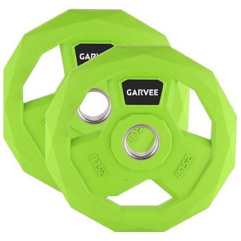 Color Rubber Coated Weight Plates 2-Inch,Barbell Weight Plate Set,Cast Iron Weight Plates 25 Lbsx2