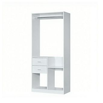 Wooden Wardrobe Closet Organizer System with Closet Drawers,Closet System, clothes organizer