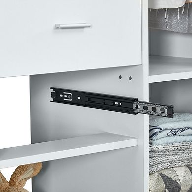 Wooden Wardrobe Closet Organizer System with Closet Drawers,Closet System, clothes organizer