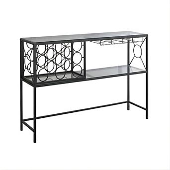 Kings Brand Furniture - Console Sofa Table with Wine Rack Storage, Wine Bar Cabinet with Wine Shelf