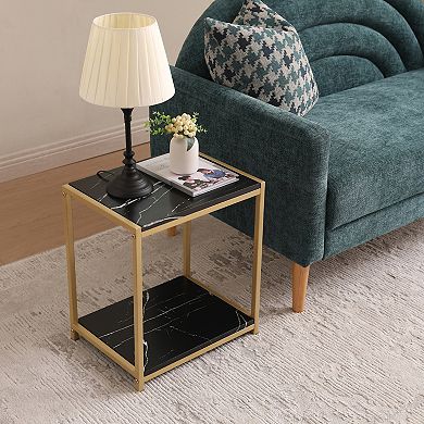 Kings Brand Furniture Lily Side End Table Nightstand with Shelf