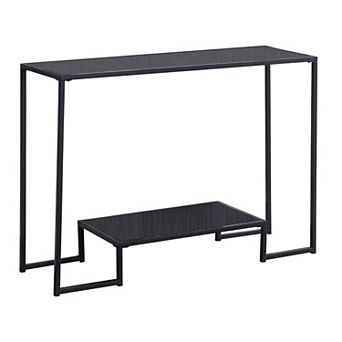 Kings Brand Furniture Vidal Modern Metal/Wood Console Sofa Table with Storage Shelf