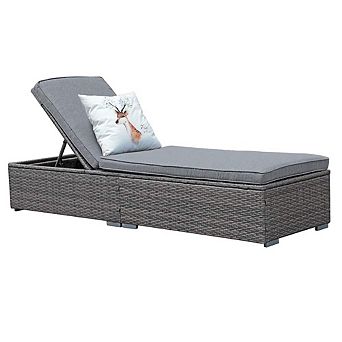 Outdoor Chaise Lounge Chair, All-Weather PE Wicker Patio Chairs Pool Lounge Chairs for Outside