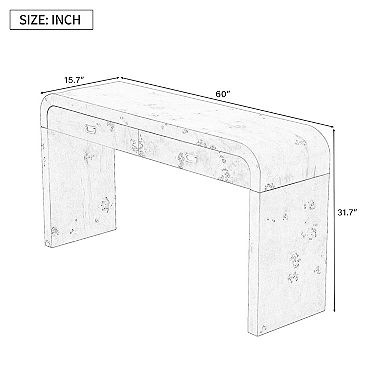 Wooden Entryway Table with 2 Drawers