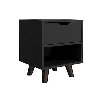 Crail Nightstand Black MDF