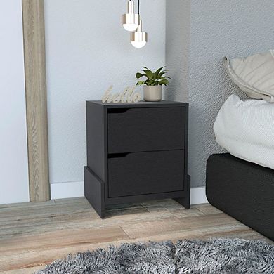 Luss Nightstand Black MDF