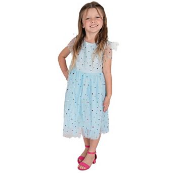 Little Girl's Foil Stars Tulle Dress