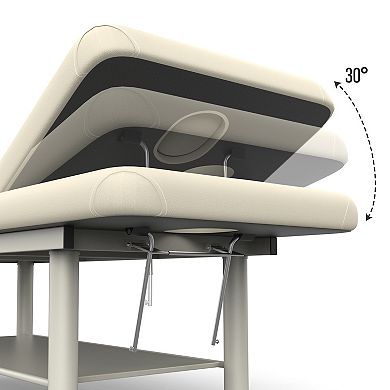 Integrated Massage Table with Adjustable Backrest