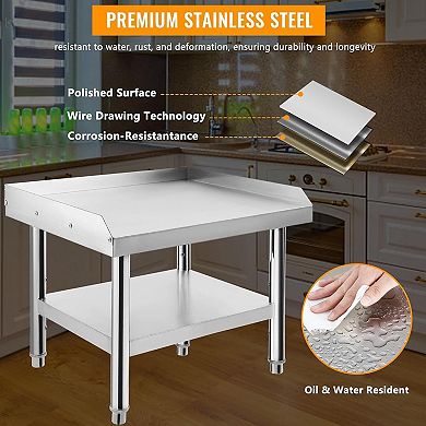 IDEALHOUSE 48 Inch Stainless Steel Grill Prep Table