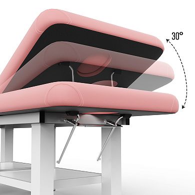 Fixed Heavy Massage Table with Chest Opening & Sectional Design,