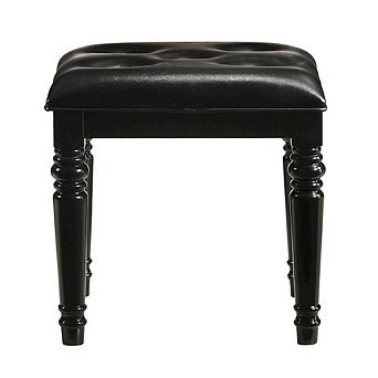 New Classic Furniture Valentino Vanity Table Stool-Black