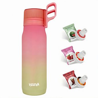 VEEVA Scented Water Bottle (22 oz) with 3 Aroma Pods + Straw