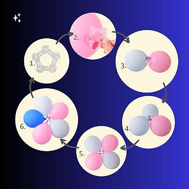 100PCS Reusable Balloon Arch Clips for Party & Wedding Decorations