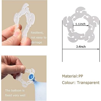 100PCS Reusable Balloon Arch Clips for Party & Wedding Decorations