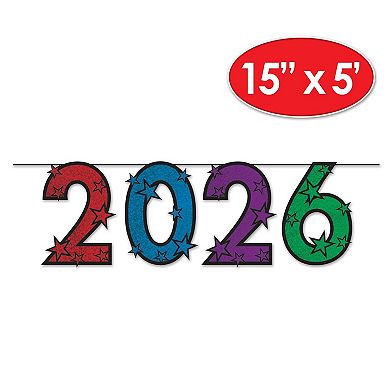 2026 Multicolor Graduation Streamer Banner Star Design for Parties & Milestone Events
