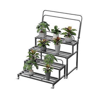 Aluminum Plant Stand With Universal Wheels