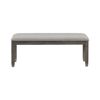 Antique Gray Engineered Wood Dining Bench