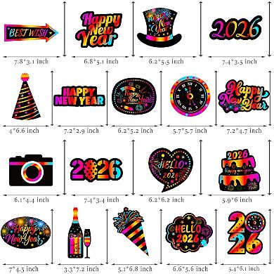 2026 NYE Hanging Swirls & Ceiling Streamers - Colorful Party Decorations