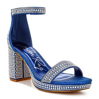 London Rag Mejuri Women's Block Heel Rhinestones & Pearl Sandals