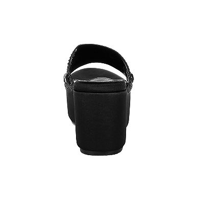 London Rag Rhinestone Women's Flatform Sandals