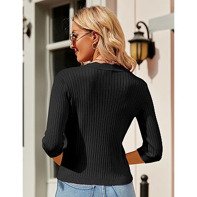 Womens Cropped Cardigan Knit Shrugs for Dresses Tops V Neck Button Down Cardigans Sweaters