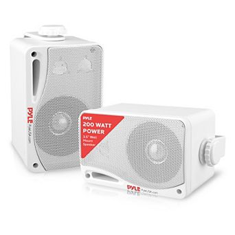Pyle 3.5'' Bluetooth Indoor/Outdoor Dual Speaker System - Active + Passive - 200 watt