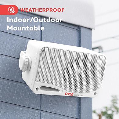 Pyle 3.5'' Bluetooth Indoor/Outdoor Dual Speaker System - Active + Passive - 200 Watt