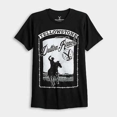 Men's Yellowstone Dutton Ranch Cowboy Silhouette Graphic Tee