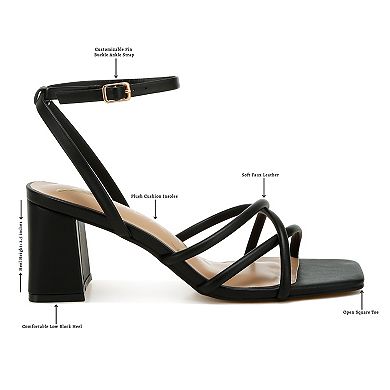 London Rag Alyona Women's Block Heel Strappy Sandals