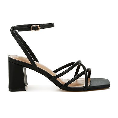 London Rag Alyona Women's Block Heel Strappy Sandals