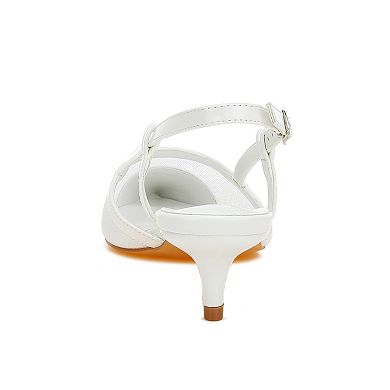 London Rag Temptress Women's Mesh Slingback Sandals