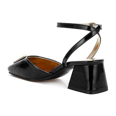 London Rag Griselda Women's Ankle Strap Block Heel Sandals