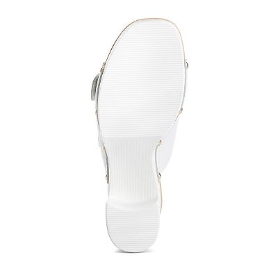 Rag & Co Kenna Women's Dual Buckle Strap Heeled Sandals