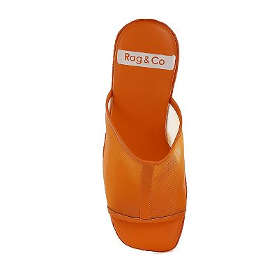 Rag & Co Seraphine Women's Slip-On Wedge Mesh Sandals
