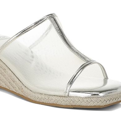 Rag & Co Seraphine Women's Slip-On Wedge Mesh Sandals