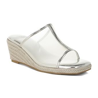 Rag & Co Seraphine Women's Slip-On Wedge Mesh Sandals