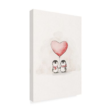 Trademark Fine Art Xuan Thai Penguin in Love Canvas Art