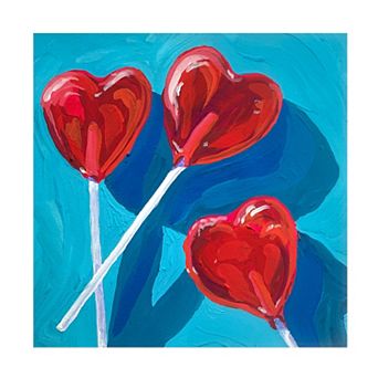 Trademark Fine Art Key and Sea Heart Lollipops Canvas Art