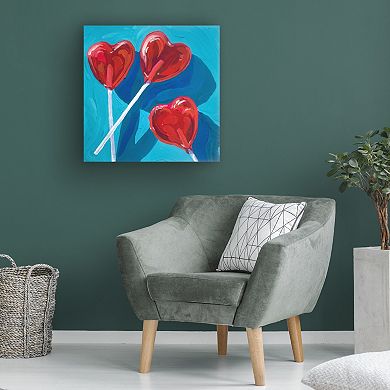 Trademark Fine Art Key and Sea Heart Lollipops Canvas Art