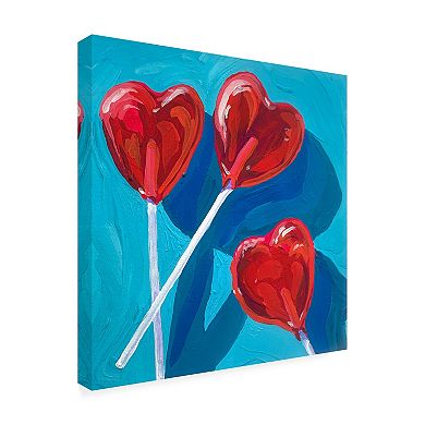 Trademark Fine Art Key and Sea Heart Lollipops Canvas Art