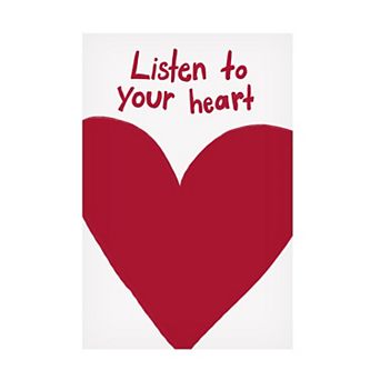 Trademark Fine Art Listen To Your Heart Canvas Art