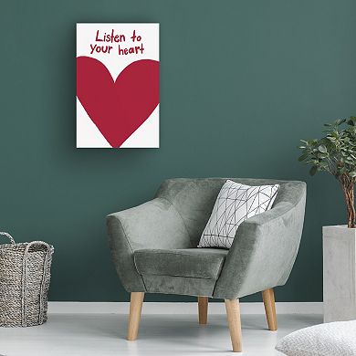 Trademark Fine Art Listen To Your Heart Canvas Art